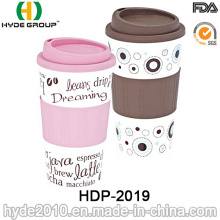 Tasse de café en plastique sans BPA à double paroi durable (HDP-2019)